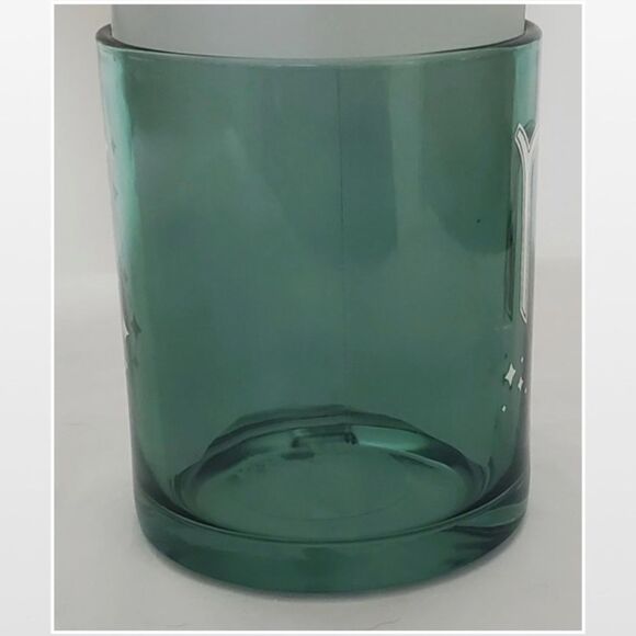New Coffee Glass Virgo Zodiac Green Transparent Silver Star Constellation NWT - Picture 7 of 13